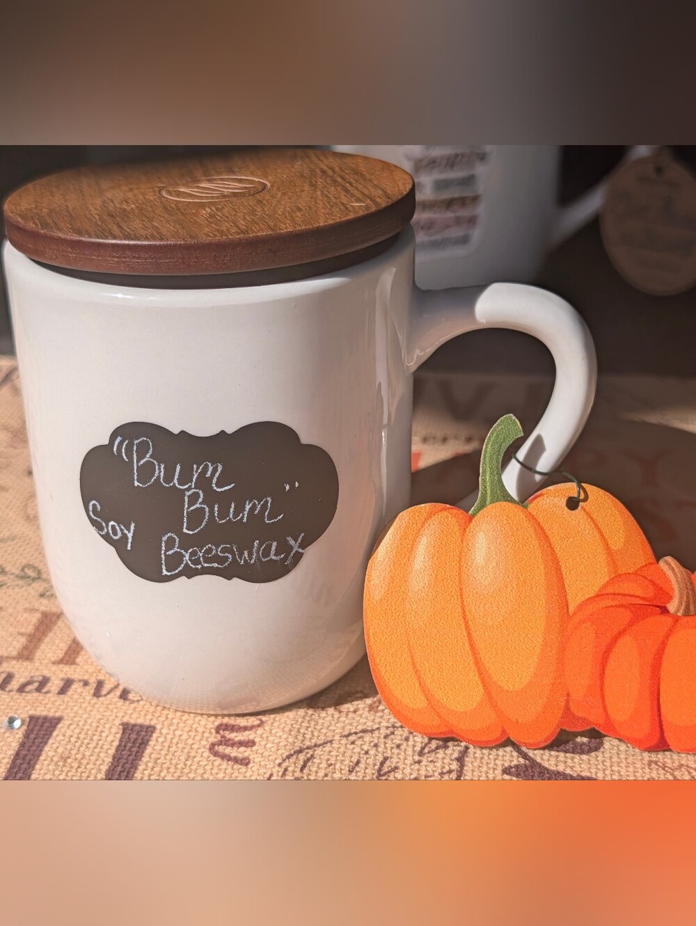 Coffee Mug Soy Candle.Warm, sweet, tropical beach vacation  rich gourmand notes
